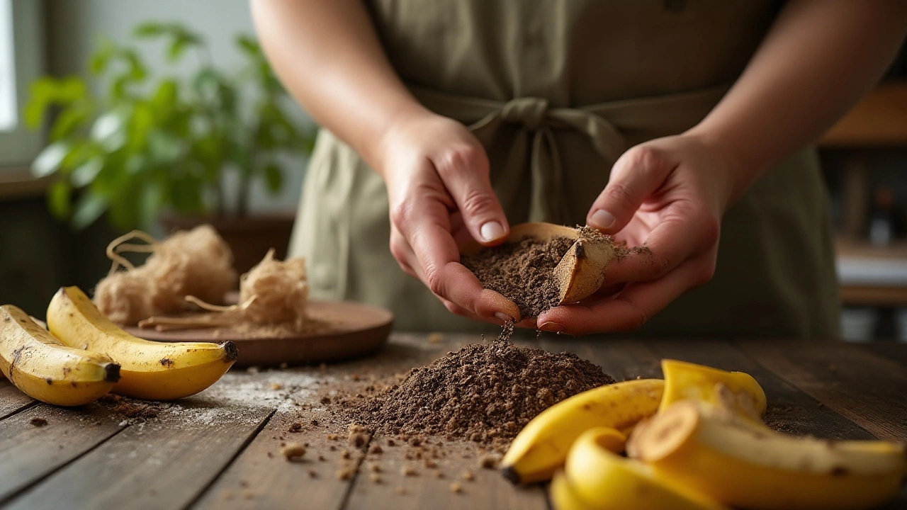 Как приготовить калийное удобрение из банановой кожуры