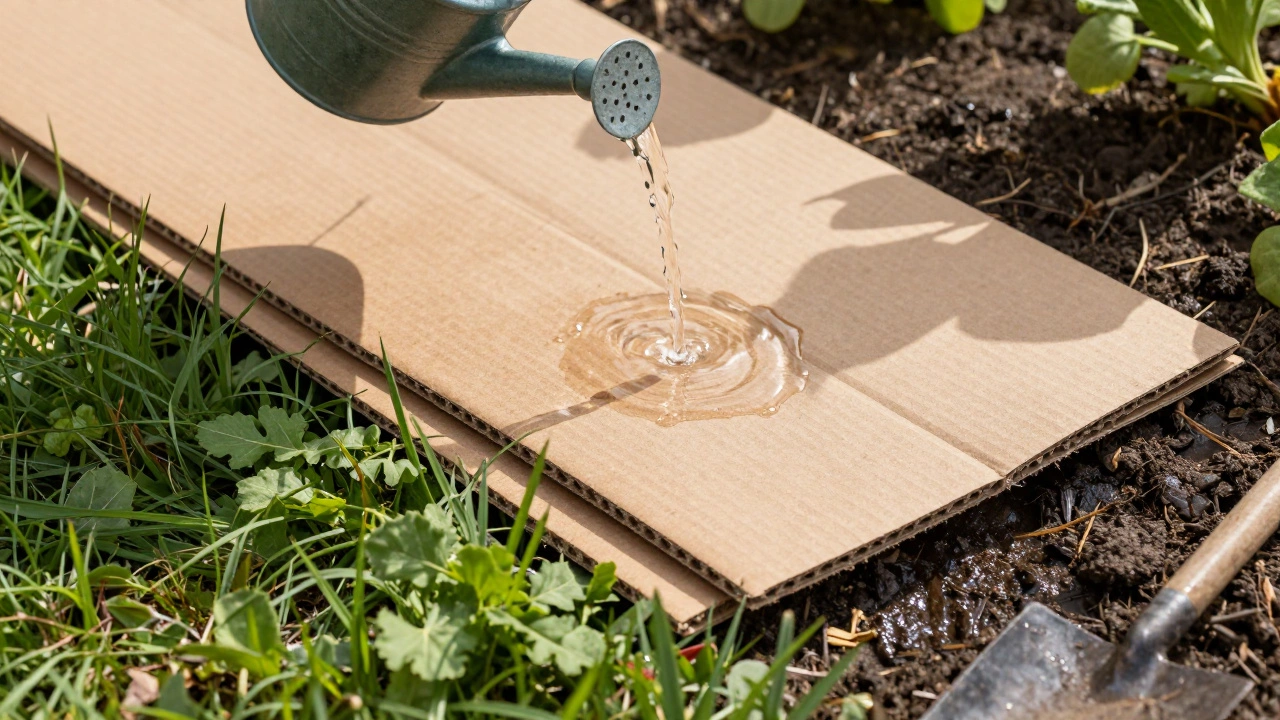 Зачем класть картон в грядки: секреты борьбы с сорняками и улучшения почвы